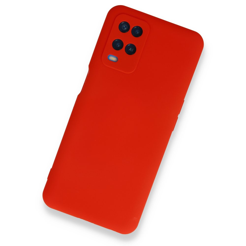 Newface Oppo A54 4G Kılıf Nano içi Kadife  Silikon - Kırmızı