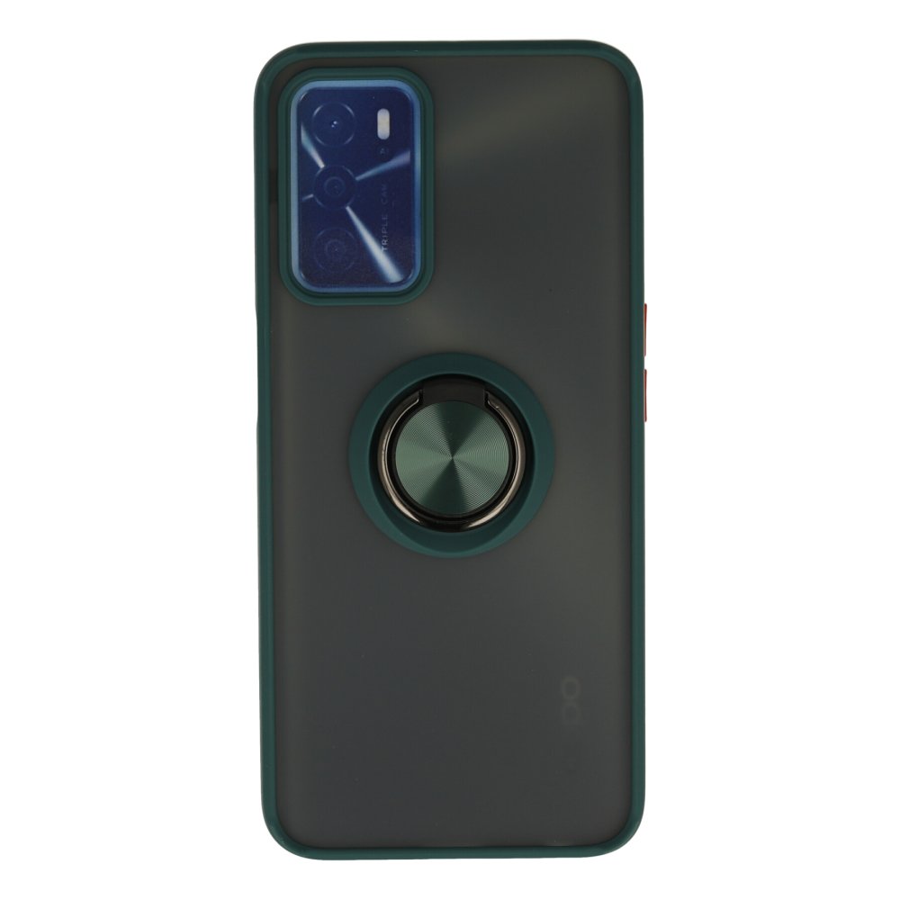 Newface Oppo A55 Kılıf Montreal Yüzüklü Silikon Kapak - Yeşil