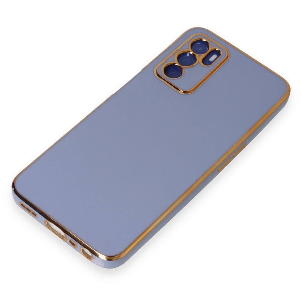 Newface Oppo A55 Kılıf Volet Silikon - Mavi