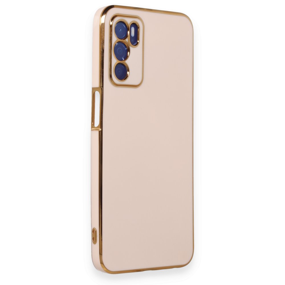 Newface Oppo A55 Kılıf Volet Silikon - Pembe
