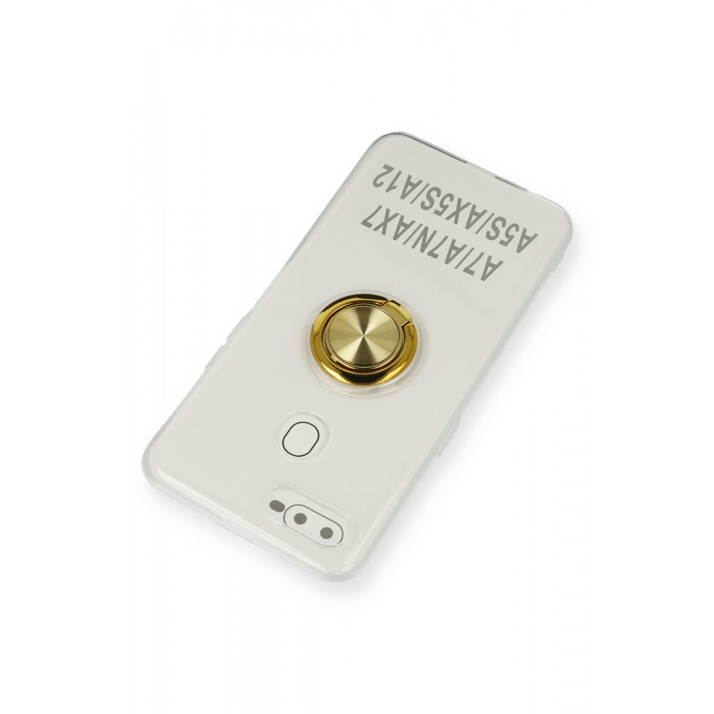 Newface Oppo A5S Kılıf Gros Yüzüklü Silikon - Gold