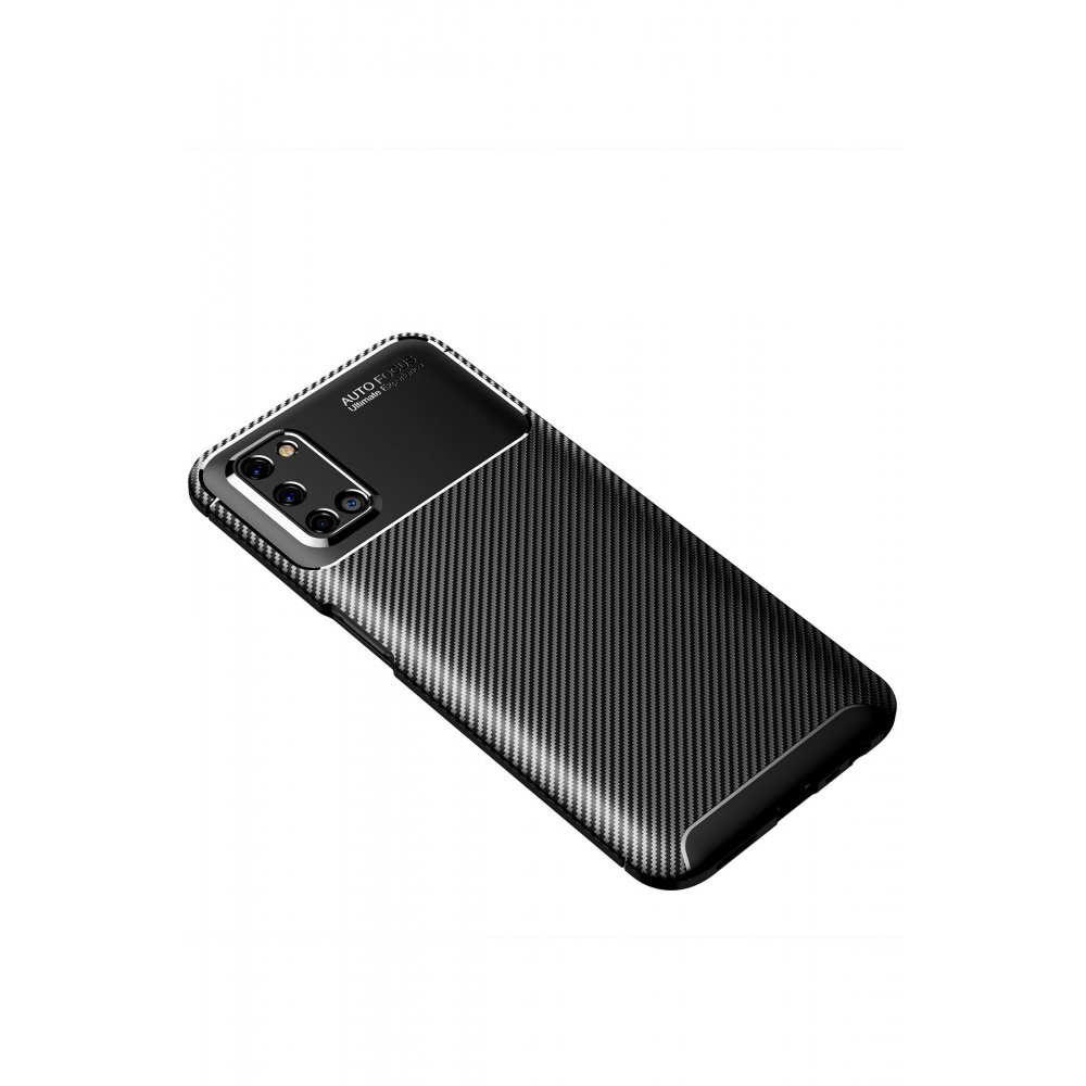 Newface Oppo A72 Kılıf Focus Karbon Silikon - Siyah