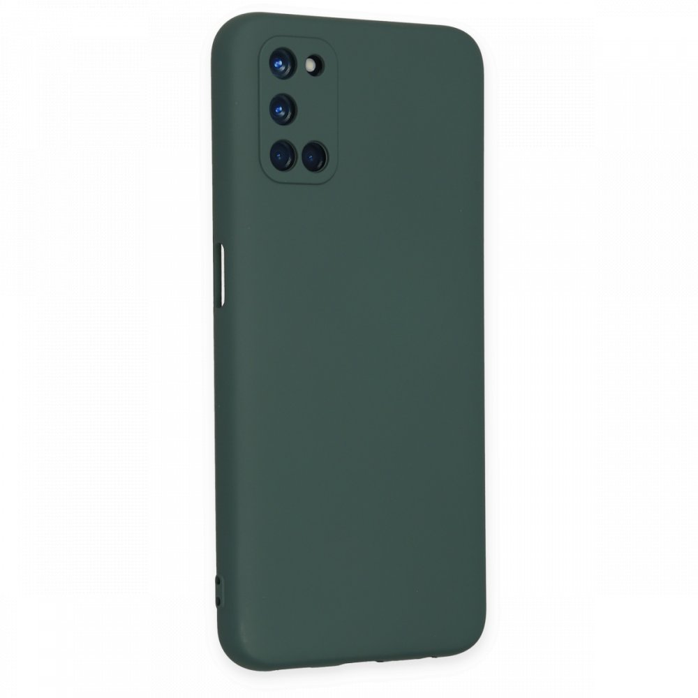 Newface Oppo A72 Kılıf Nano içi Kadife Silikon - Koyu Yeşil