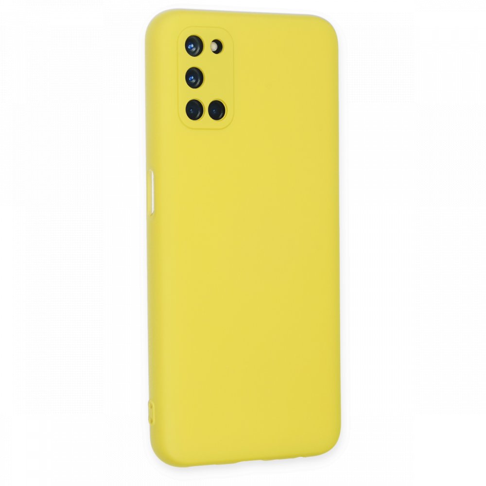 Newface Oppo A72 Kılıf Nano içi Kadife Silikon - Sarı
