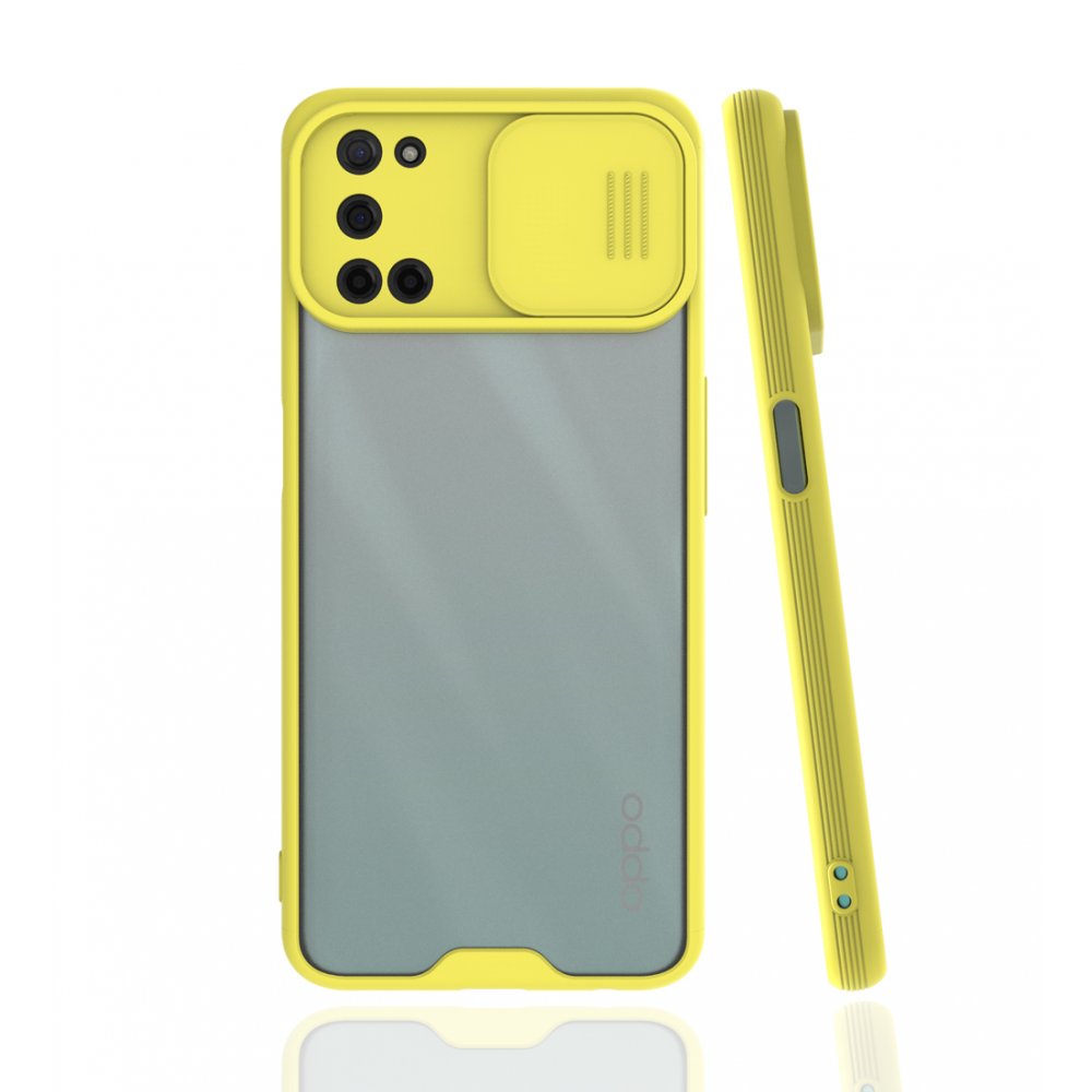 Newface Oppo A72 Kılıf Platin Kamera Koruma Silikon - Sarı