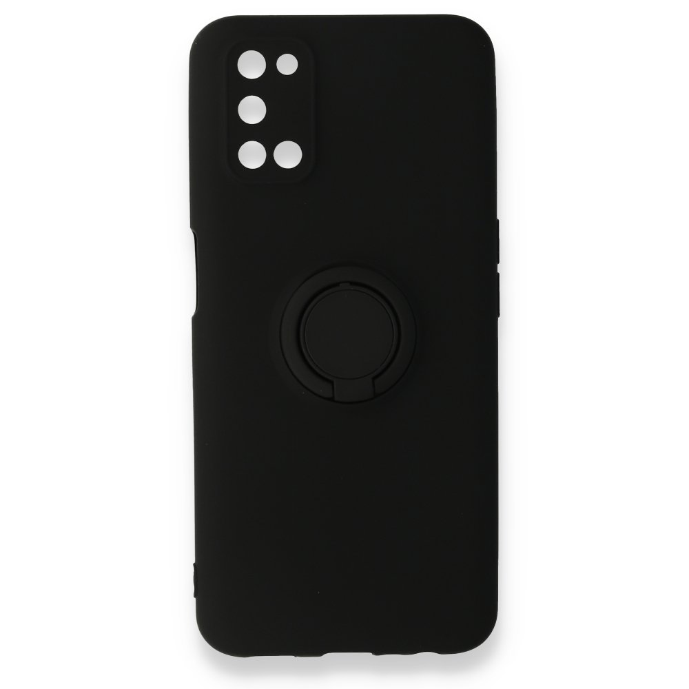 Newface Oppo A72 Kılıf Viktor Yüzüklü Silikon - Siyah
