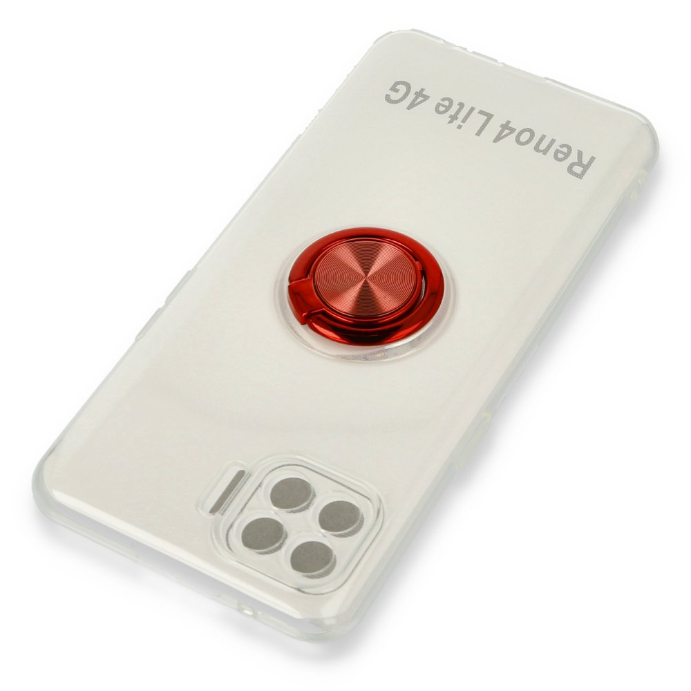 Newface Oppo A73 Kılıf Gros Yüzüklü Silikon - Kırmızı