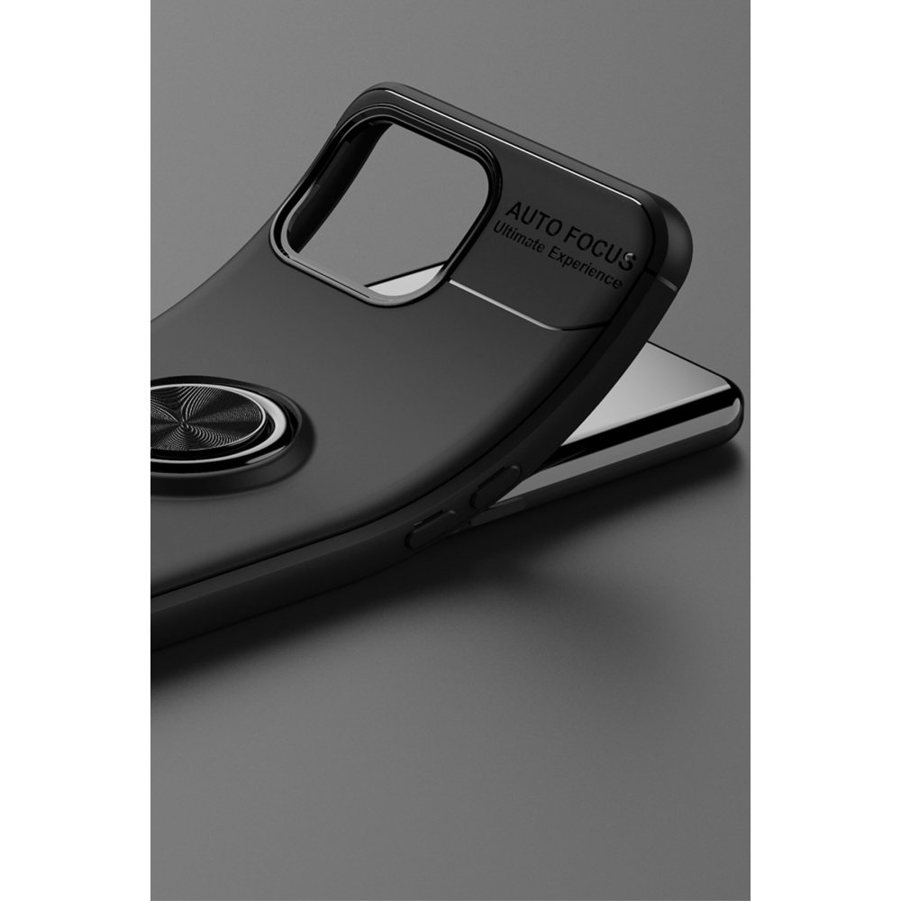 Newface Oppo A73 Kılıf Range Yüzüklü Silikon - Siyah