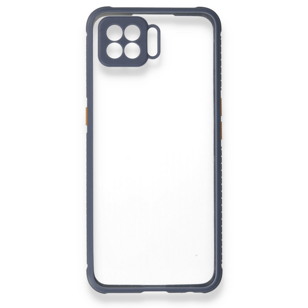 Newface Oppo A73 Kılıf Miami Şeffaf Silikon - Gri