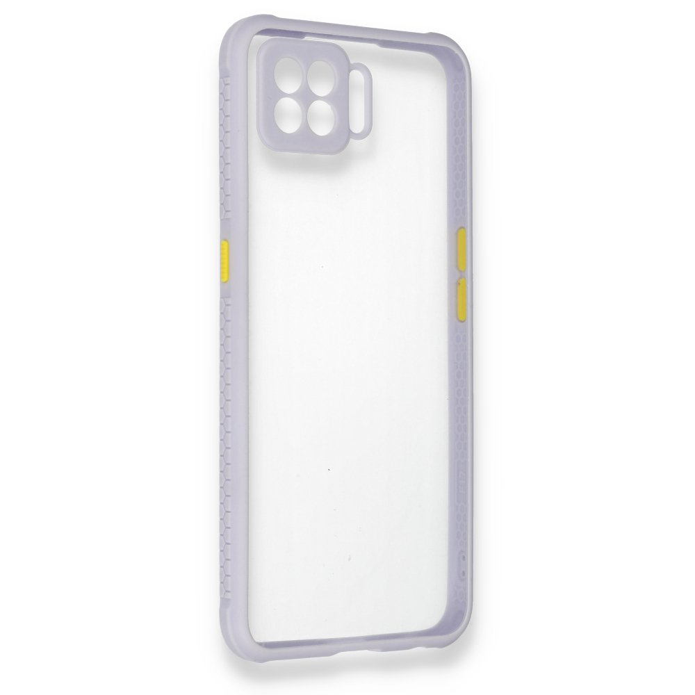 Newface Oppo A73 Kılıf Miami Şeffaf Silikon - Lila