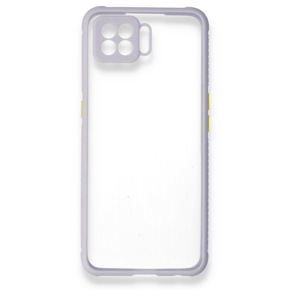 Newface Oppo A73 Kılıf Miami Şeffaf Silikon - Lila