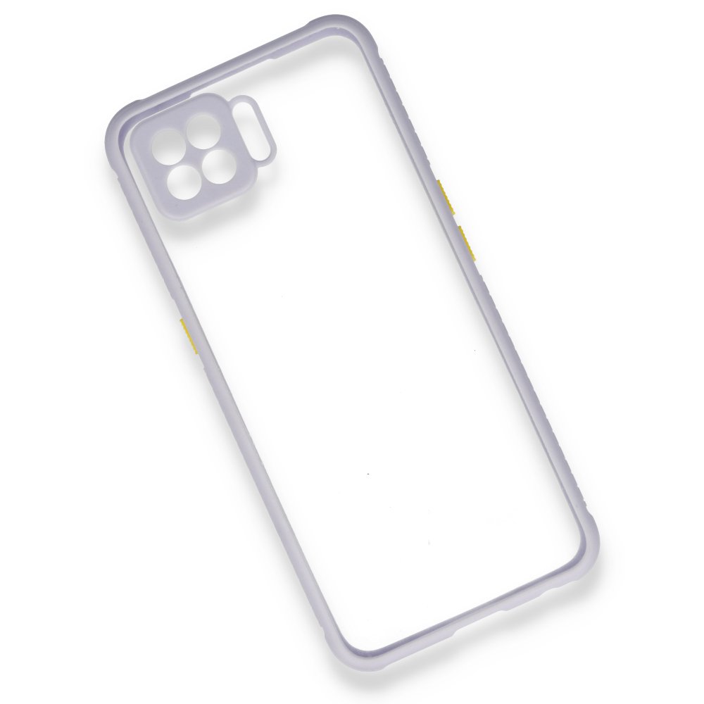 Newface Oppo A73 Kılıf Miami Şeffaf Silikon - Lila