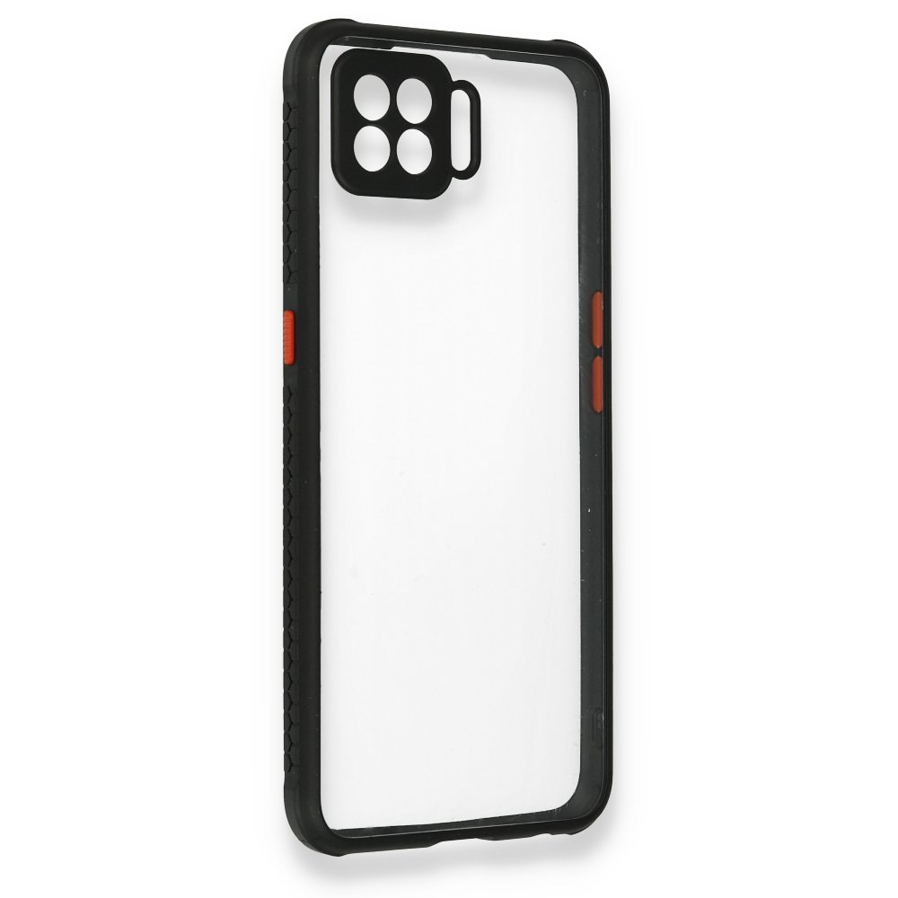 Newface Oppo A73 Kılıf Miami Şeffaf Silikon - Siyah