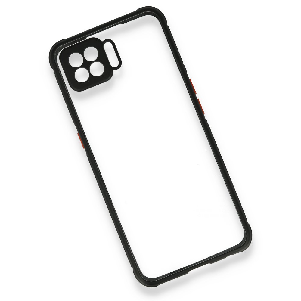 Newface Oppo A73 Kılıf Miami Şeffaf Silikon - Siyah