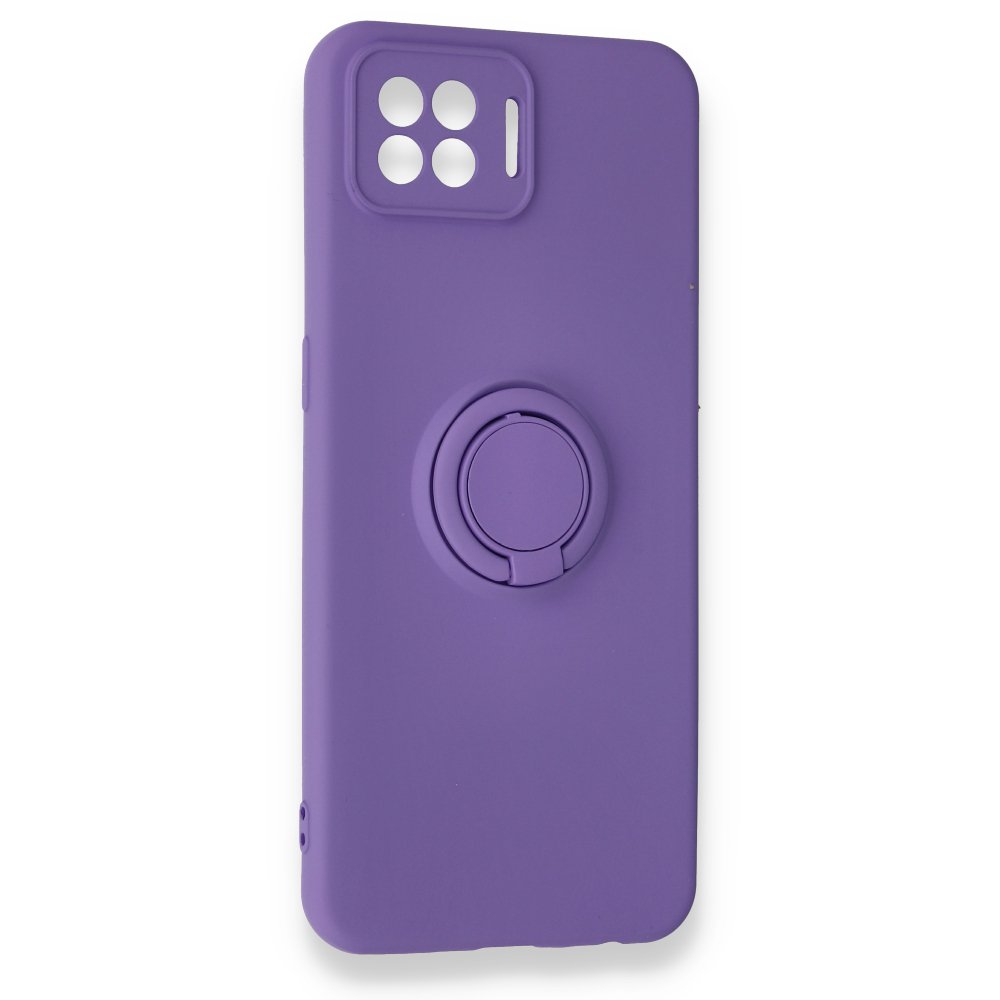 Newface Oppo A73 Kılıf Viktor Yüzüklü Silikon - Mor