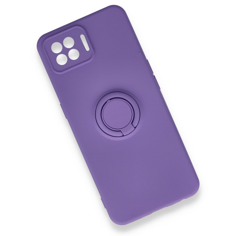 Newface Oppo A73 Kılıf Viktor Yüzüklü Silikon - Mor
