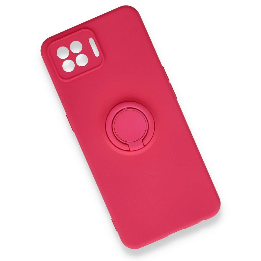 Newface Oppo A73 Kılıf Viktor Yüzüklü Silikon - Pembe