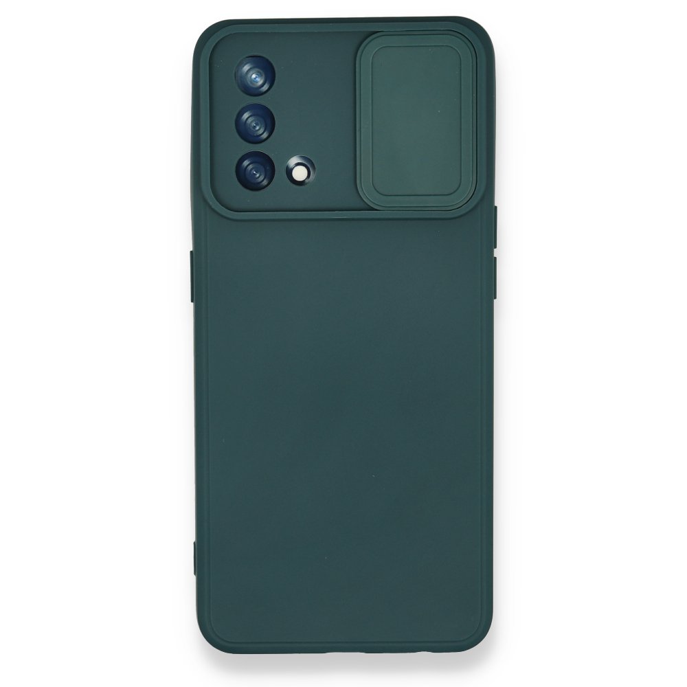 Newface Oppo A74 4G Kılıf Color Lens Silikon - Yeşil