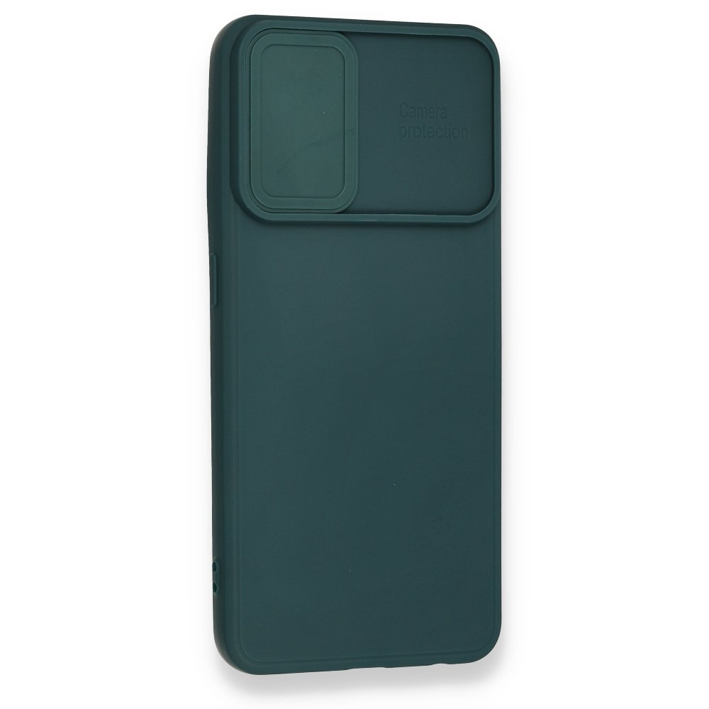 Newface Oppo A74 4G Kılıf Color Lens Silikon - Yeşil