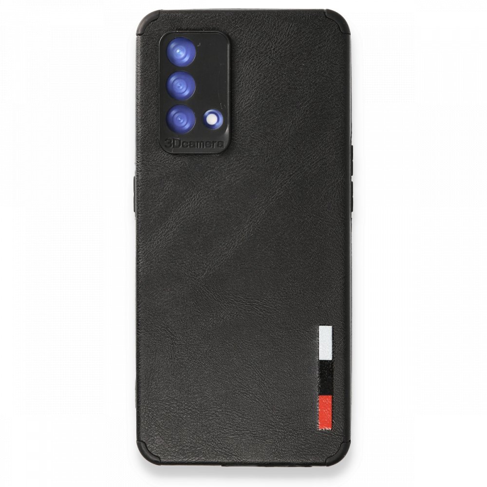 Newface Oppo A74 4G Kılıf Loop Deri Silikon - Siyah
