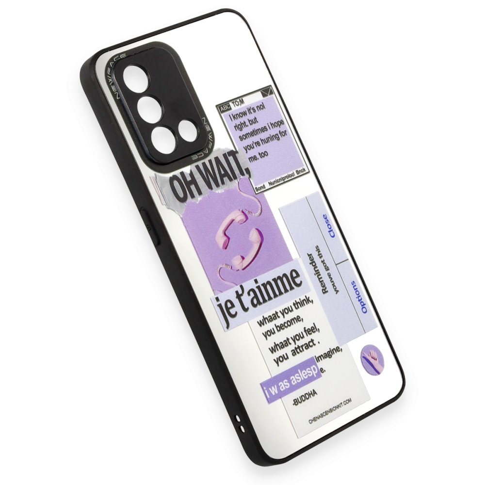 Newface Oppo A74 4G Kılıf Mirror Desenli Kapak - Mirror - 4