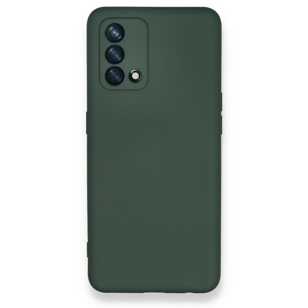 Newface Oppo A74 4G Kılıf Nano içi Kadife Silikon - Koyu Yeşil
