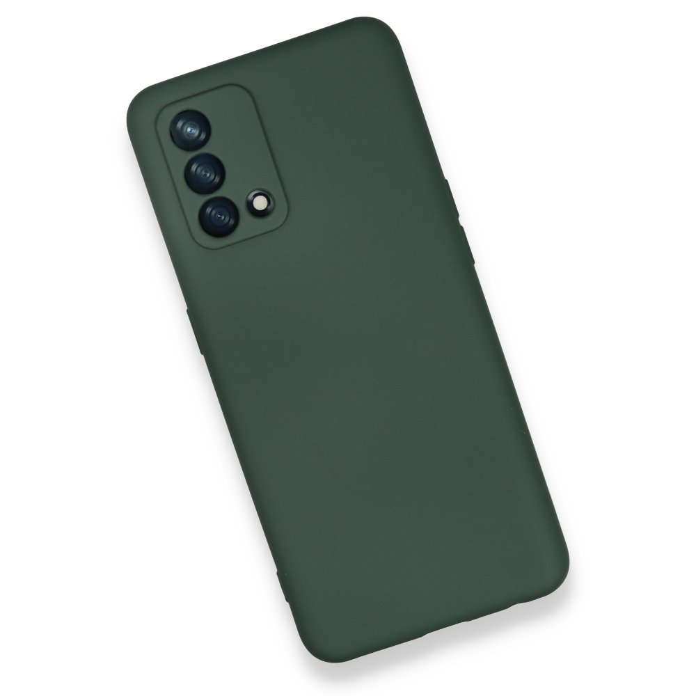 Newface Oppo A74 4G Kılıf Nano içi Kadife  Silikon - Koyu Yeşil