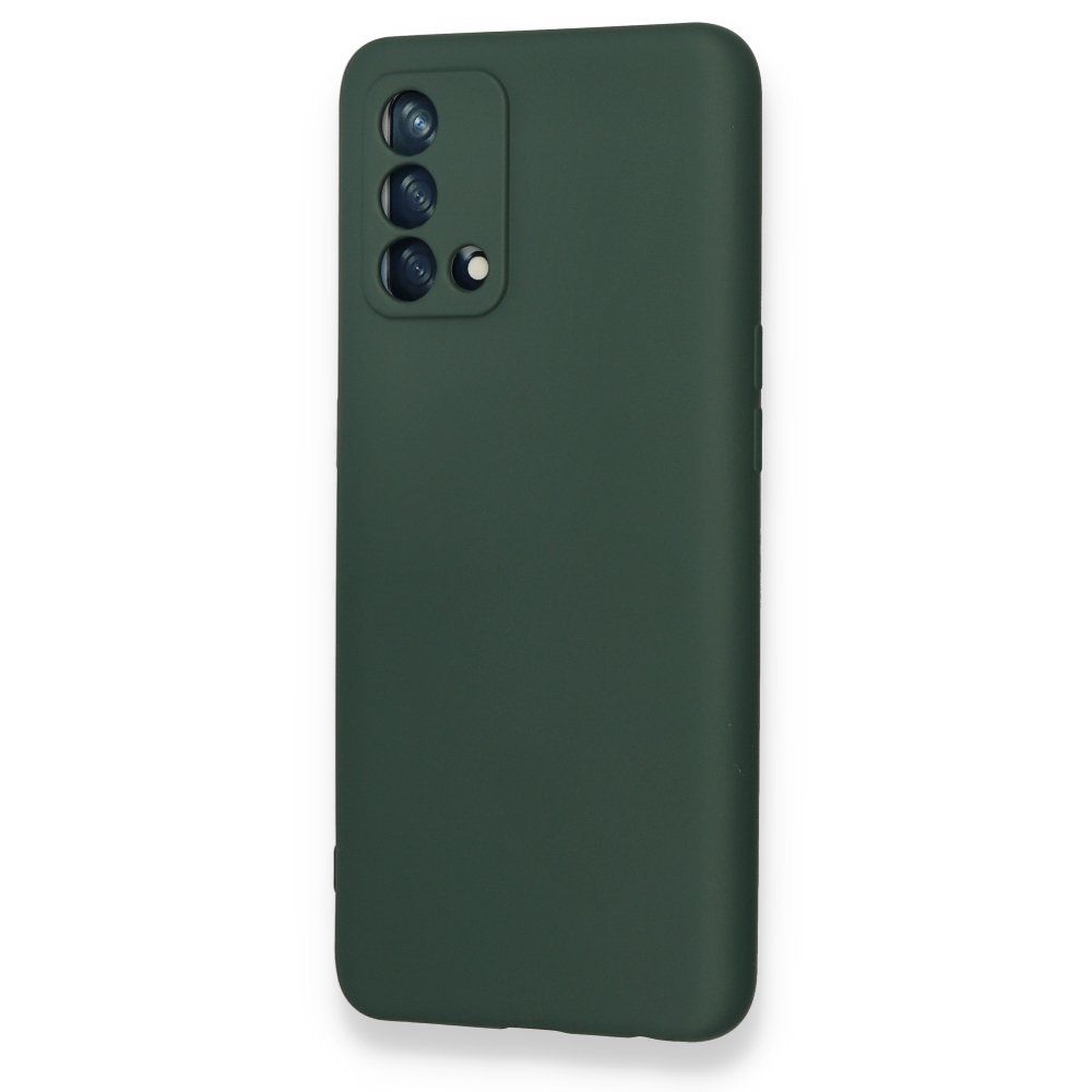 Newface Oppo A74 4G Kılıf Nano içi Kadife  Silikon - Koyu Yeşil