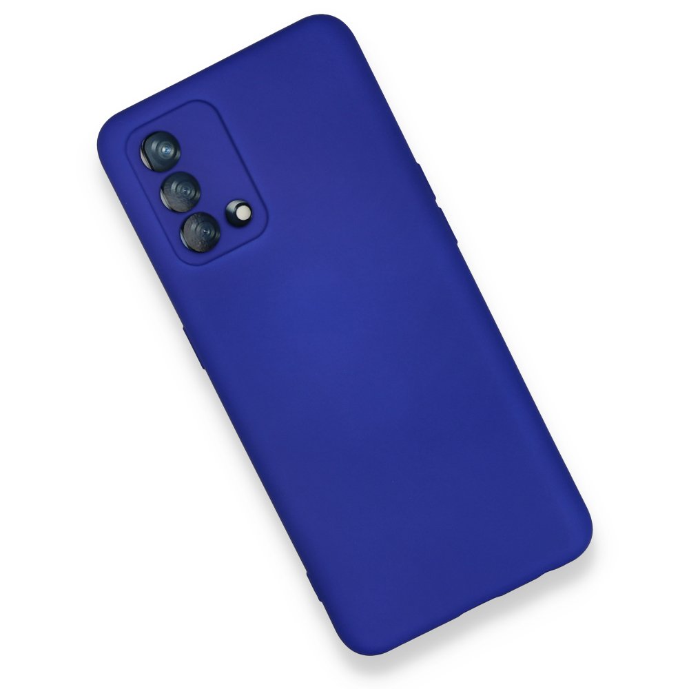 Newface Oppo A74 4G Kılıf Nano içi Kadife  Silikon - Koyu Mavi