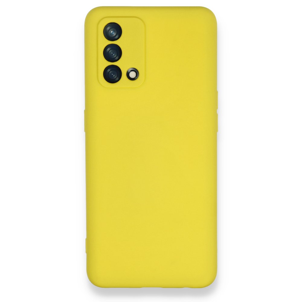Newface Oppo A74 4G Kılıf Nano içi Kadife Silikon - Sarı