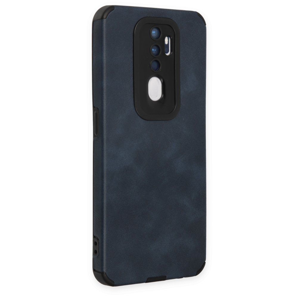 Newface Oppo A9 2020 Kılıf Loop Deri Silikon - Lacivert