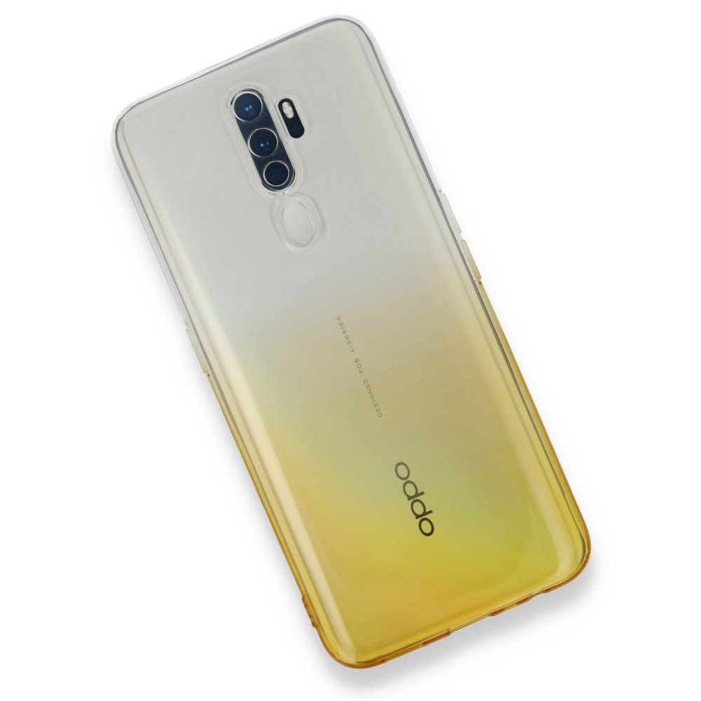 Newface Oppo A5 2020 Kılıf Lüx Çift Renkli Silikon - Sarı