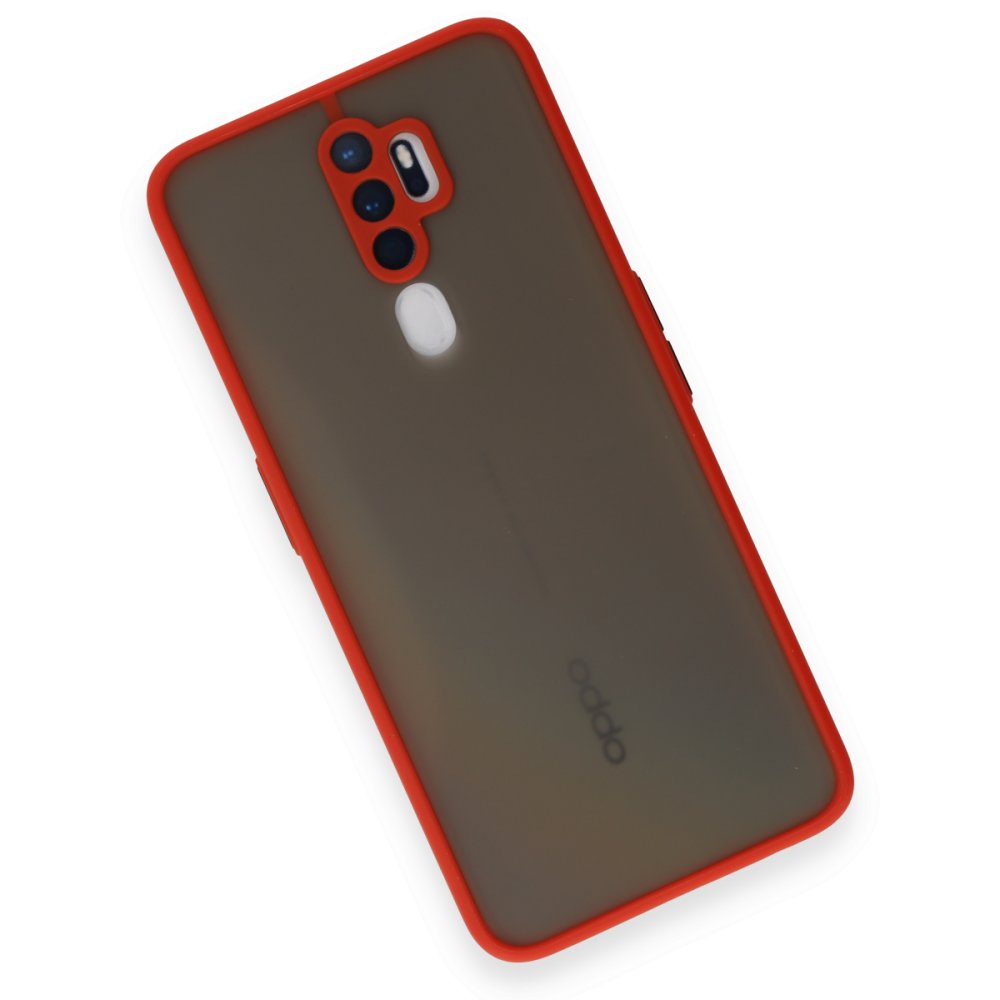 Newface Oppo A9 2020 Kılıf Montreal Silikon Kapak - Kırmızı