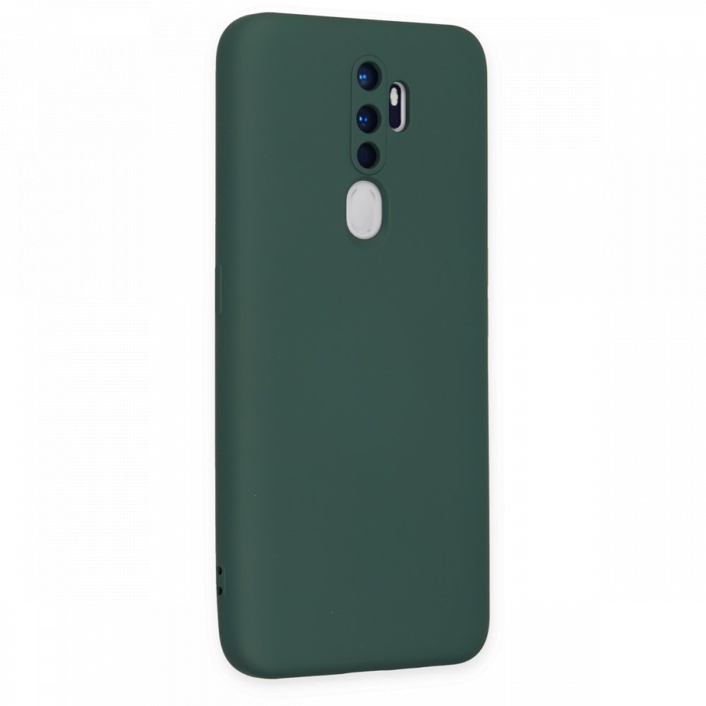 Newface Oppo A9 2020 Kılıf Nano içi Kadife  Silikon - Koyu Yeşil