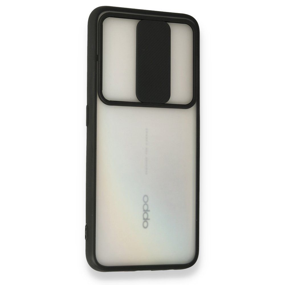Newface Oppo A9 2020 Kılıf Palm Buzlu Kamera Sürgülü Silikon - Siyah