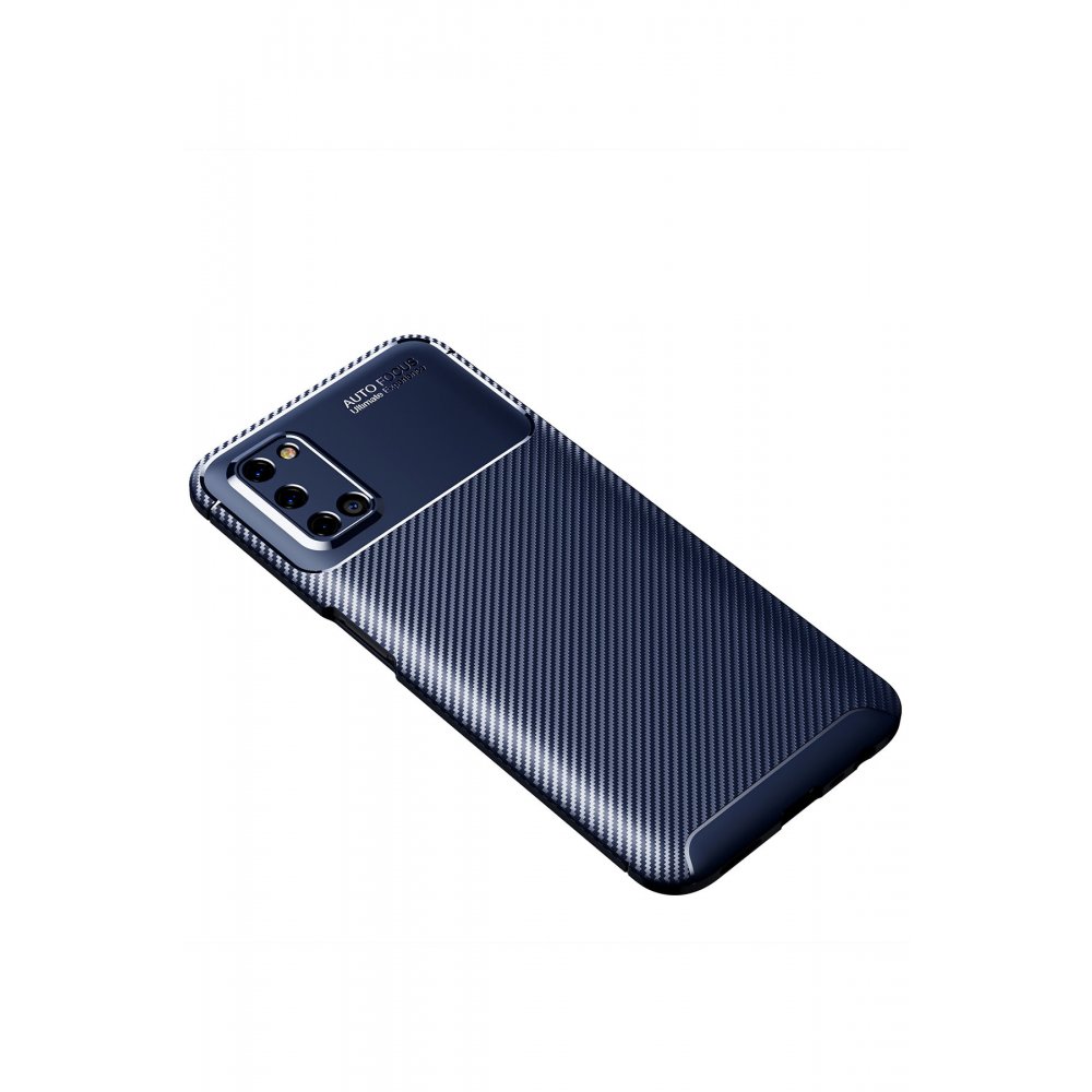 Newface Oppo A92 Kılıf Auto Focus Karbon Kapak - Lacivert