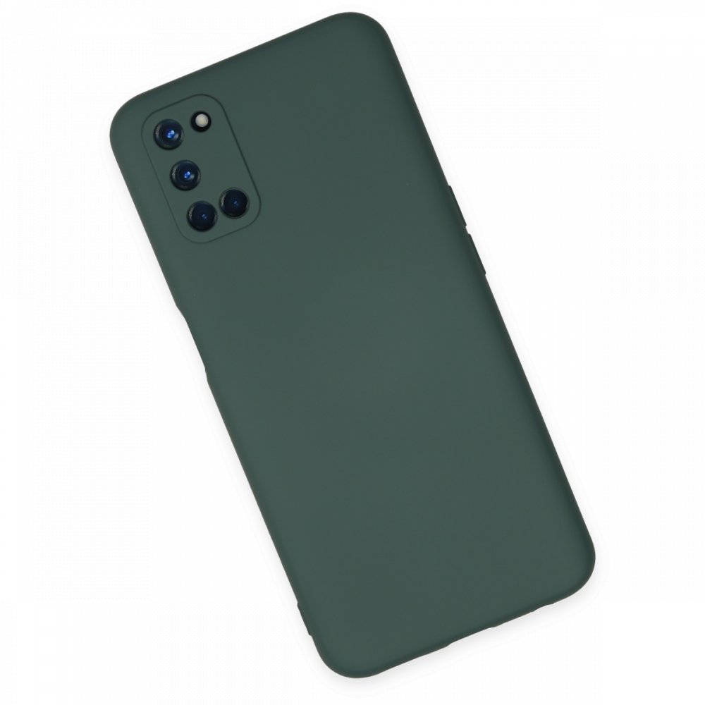 Newface Oppo A92 Kılıf Nano içi Kadife  Silikon - Koyu Yeşil