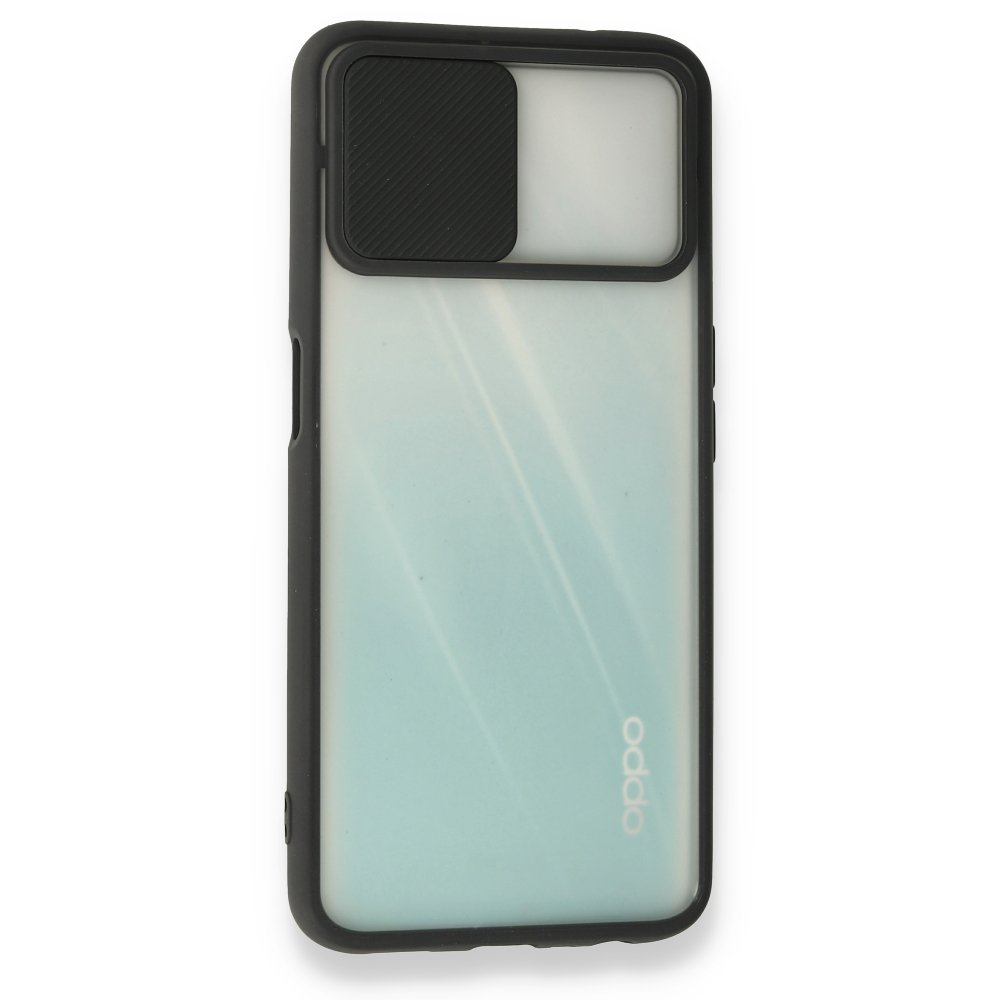 Newface Oppo A92 Kılıf Palm Buzlu Kamera Sürgülü Silikon - Siyah