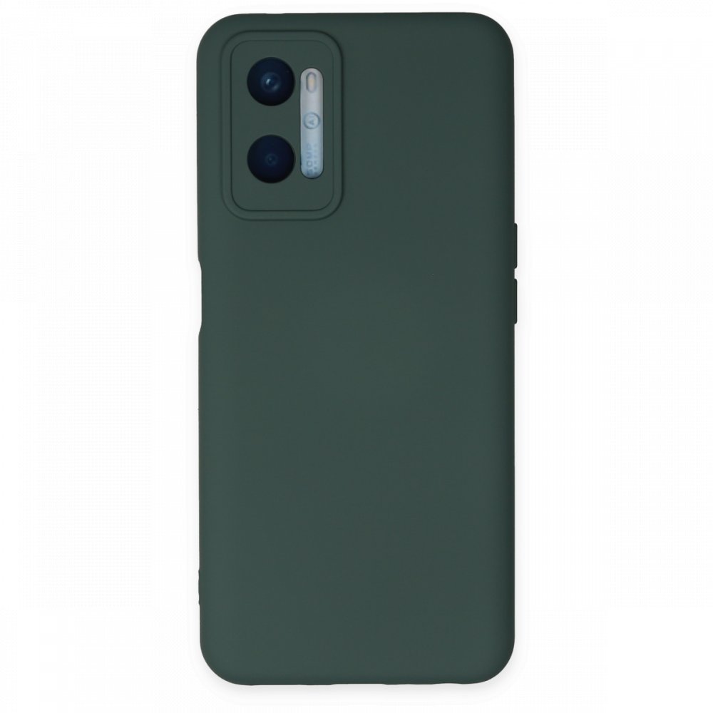Newface Oppo A96 Kılıf Nano içi Kadife Silikon - Koyu Yeşil