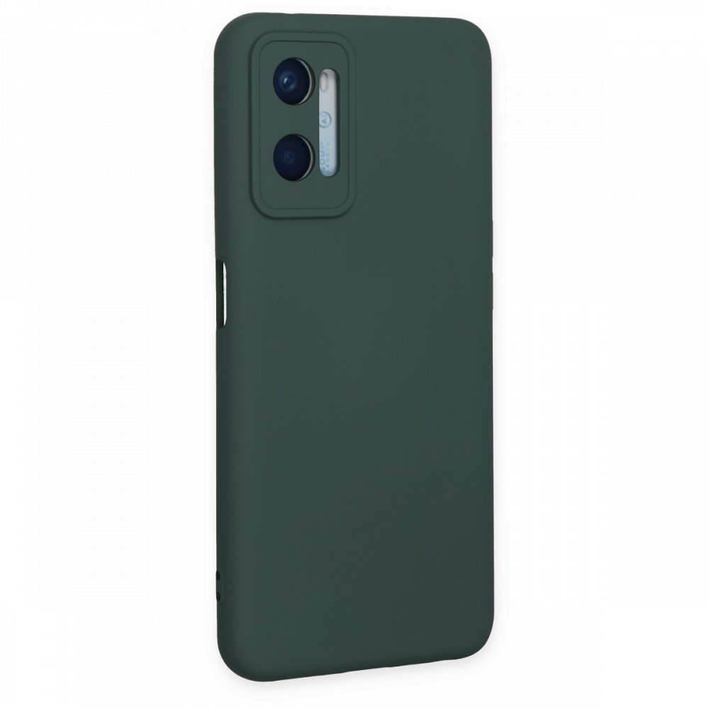 Newface Oppo A96 Kılıf Nano içi Kadife Silikon - Koyu Yeşil