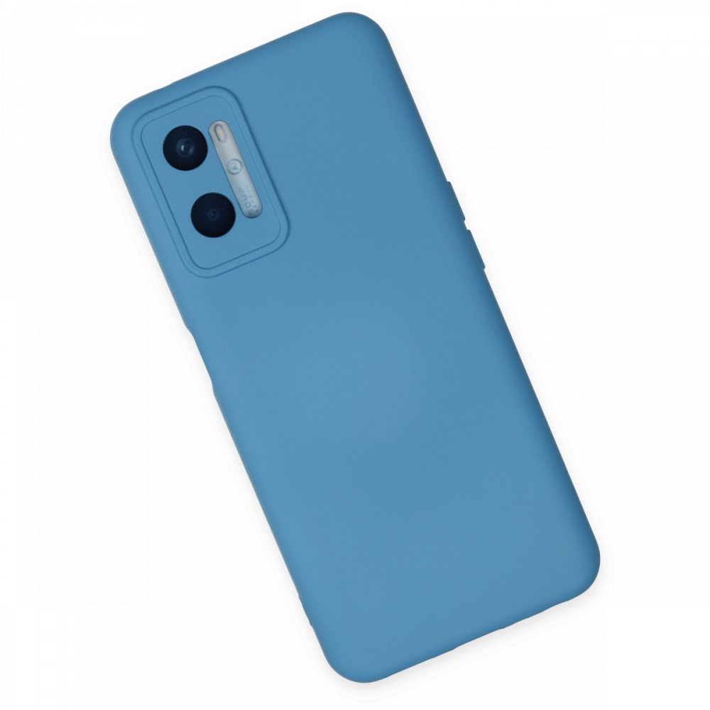 Newface Oppo A96 Kılıf Nano içi Kadife Silikon - Mavi