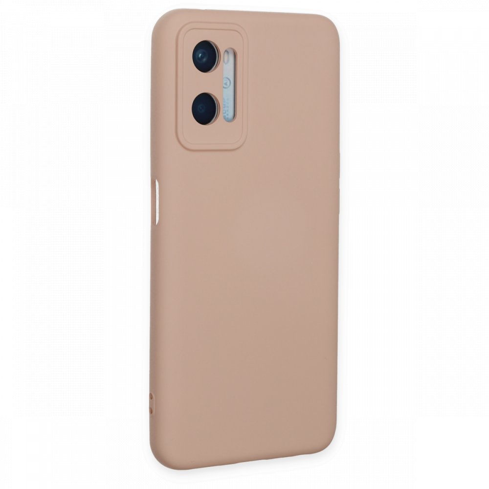 Newface Oppo A96 Kılıf Nano içi Kadife Silikon - Pudra