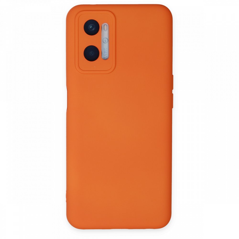 Newface Oppo A96 Kılıf Nano içi Kadife Silikon - Turuncu