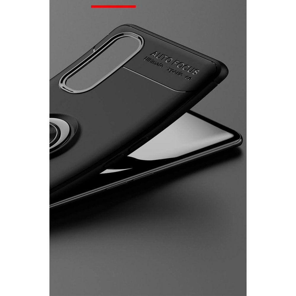 Newface Oppo Find X2 Kılıf Range Yüzüklü Silikon - Kırmızı