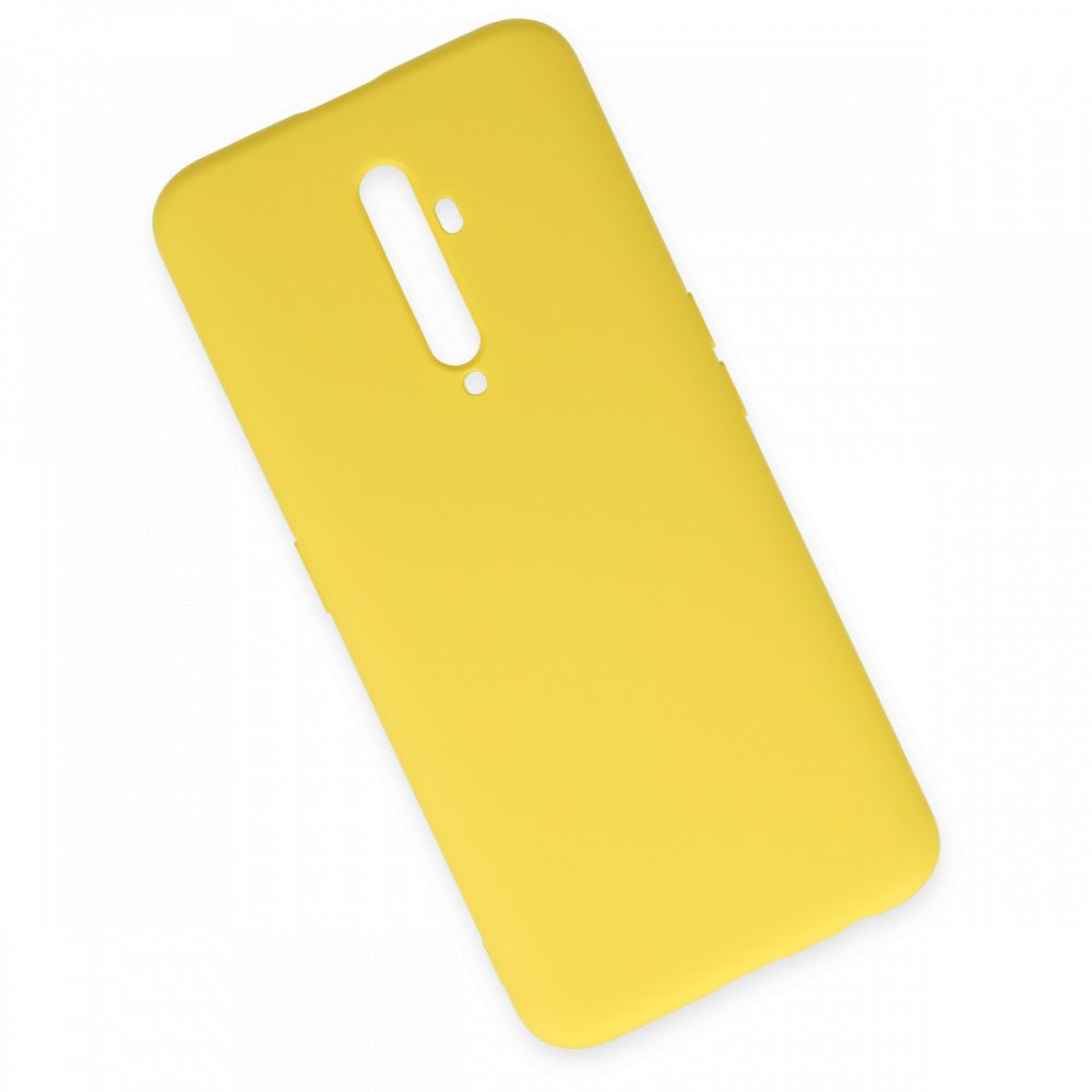 Newface Oppo Reno 2Z Kılıf Nano içi Kadife Silikon - Sarı