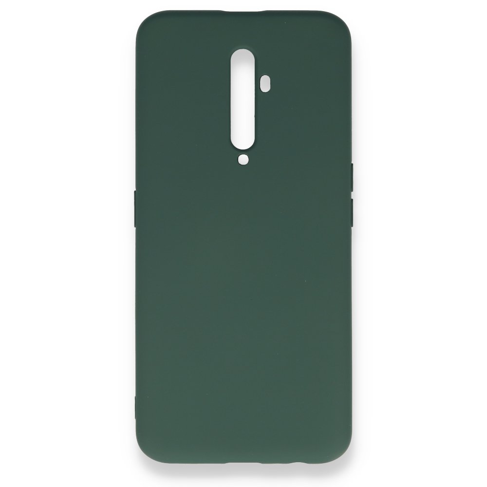 Newface Oppo Reno 2Z Kılıf Nano içi Kadife  Silikon - Koyu Yeşil