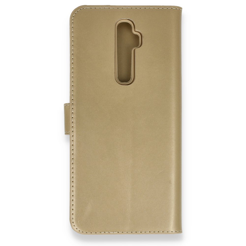 Newface Oppo Reno 2Z Kılıf Trend S Plus Kapaklı Kılıf - Gold