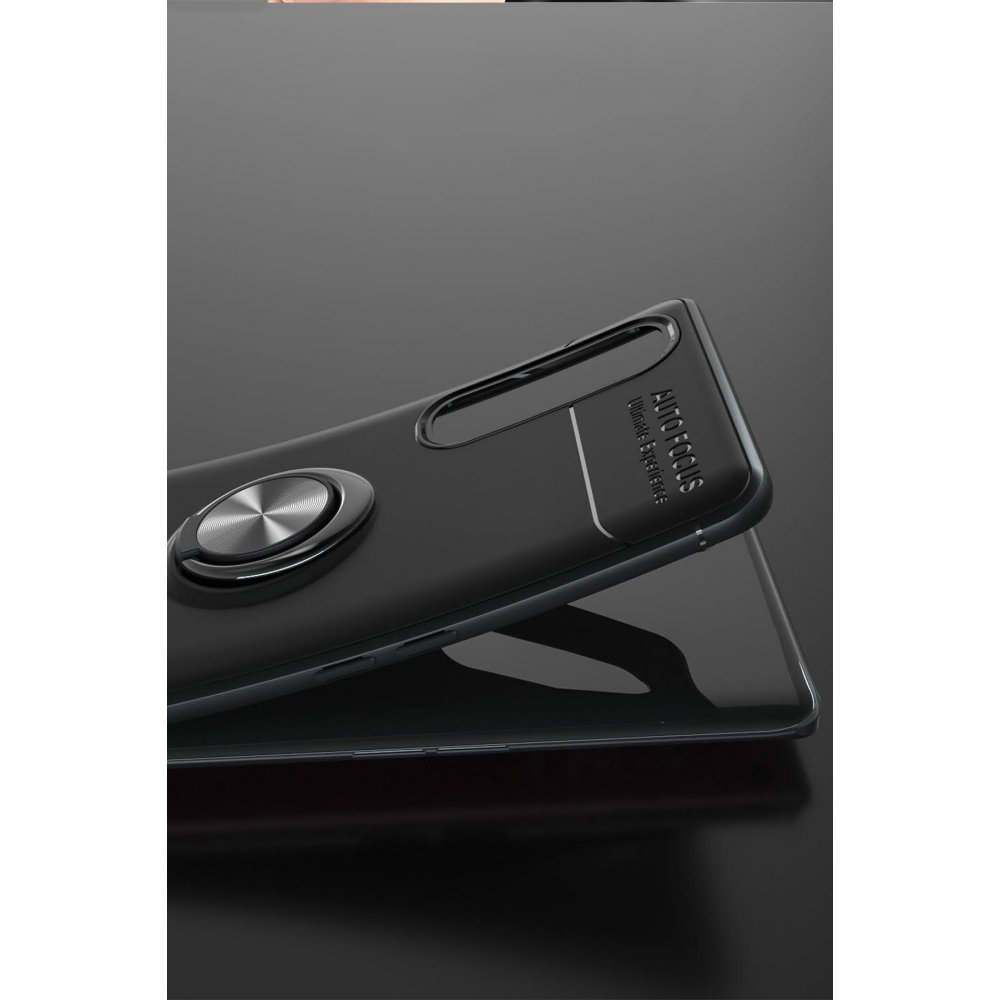 Newface Oppo Reno 3 Pro Kılıf Range Yüzüklü Silikon - Kırmızı