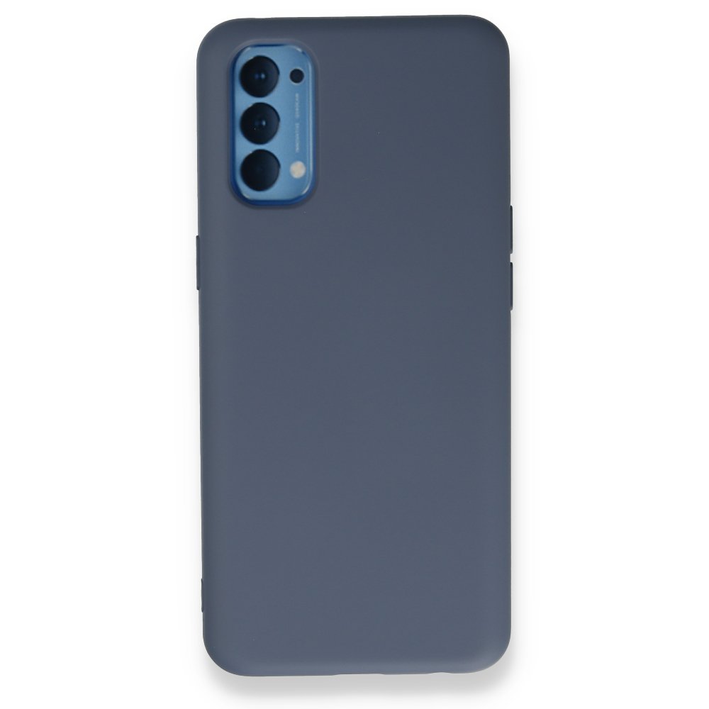 Newface Oppo Reno 4 Kılıf Nano içi Kadife Silikon - Gri
