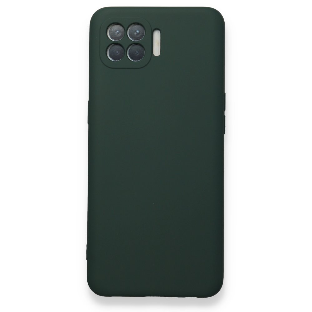 Newface Oppo Reno 4 Lite Kılıf Nano içi Kadife Silikon - Koyu Yeşil